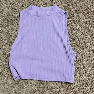 Purple turtle neck tank